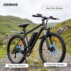 GEBIKE Global G02 Hybrid Electric Bike 36V 13Ah Battery Up to 90km Range