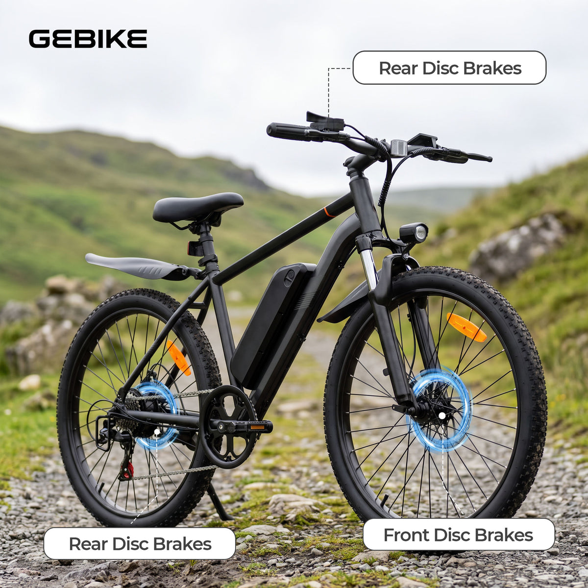 GEBIKE Global G02 Hybrid Electric Bike 36V 13Ah Battery Up to 90km Range