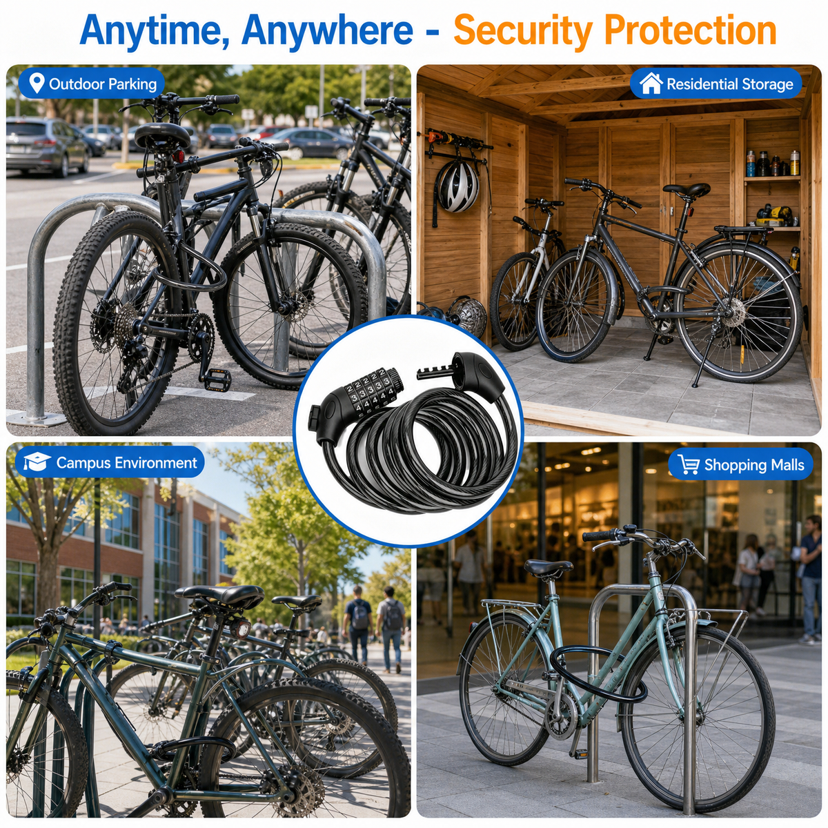 GEBIKE Combination Cable Lock