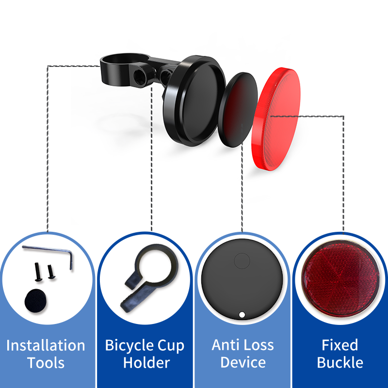 GEBIKE Smart Bike Rear Reflector with Apple Find My Tracking