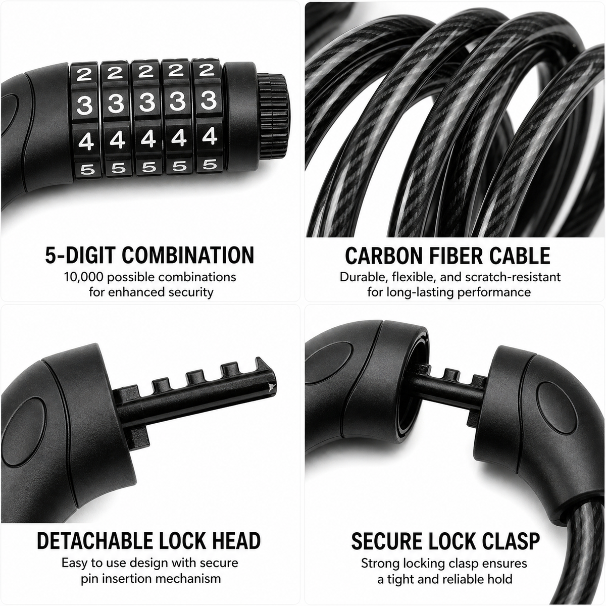 GEBIKE Combination Cable Lock