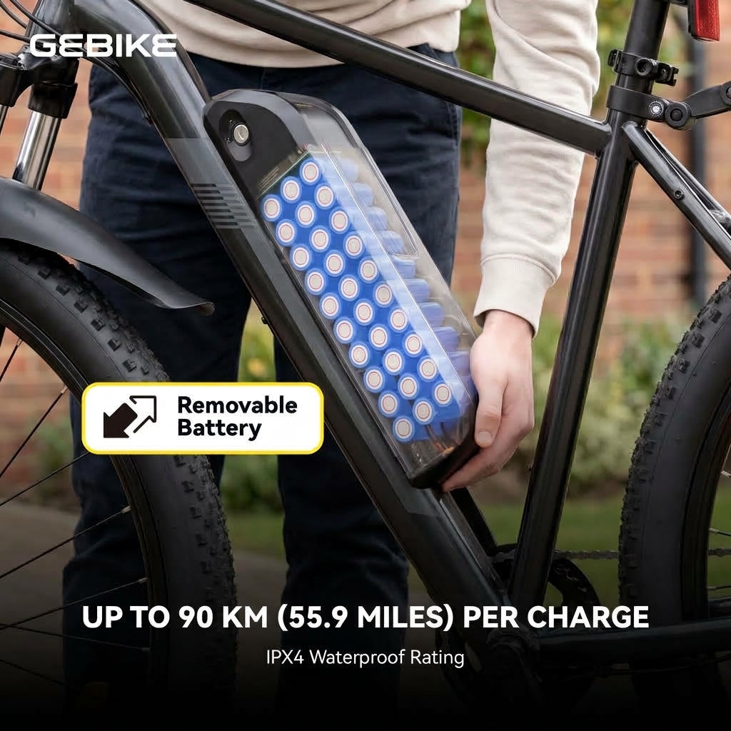 GEBIKE Global G02 Hybrid Electric Bike 36V 13Ah Battery Up to 90km Range