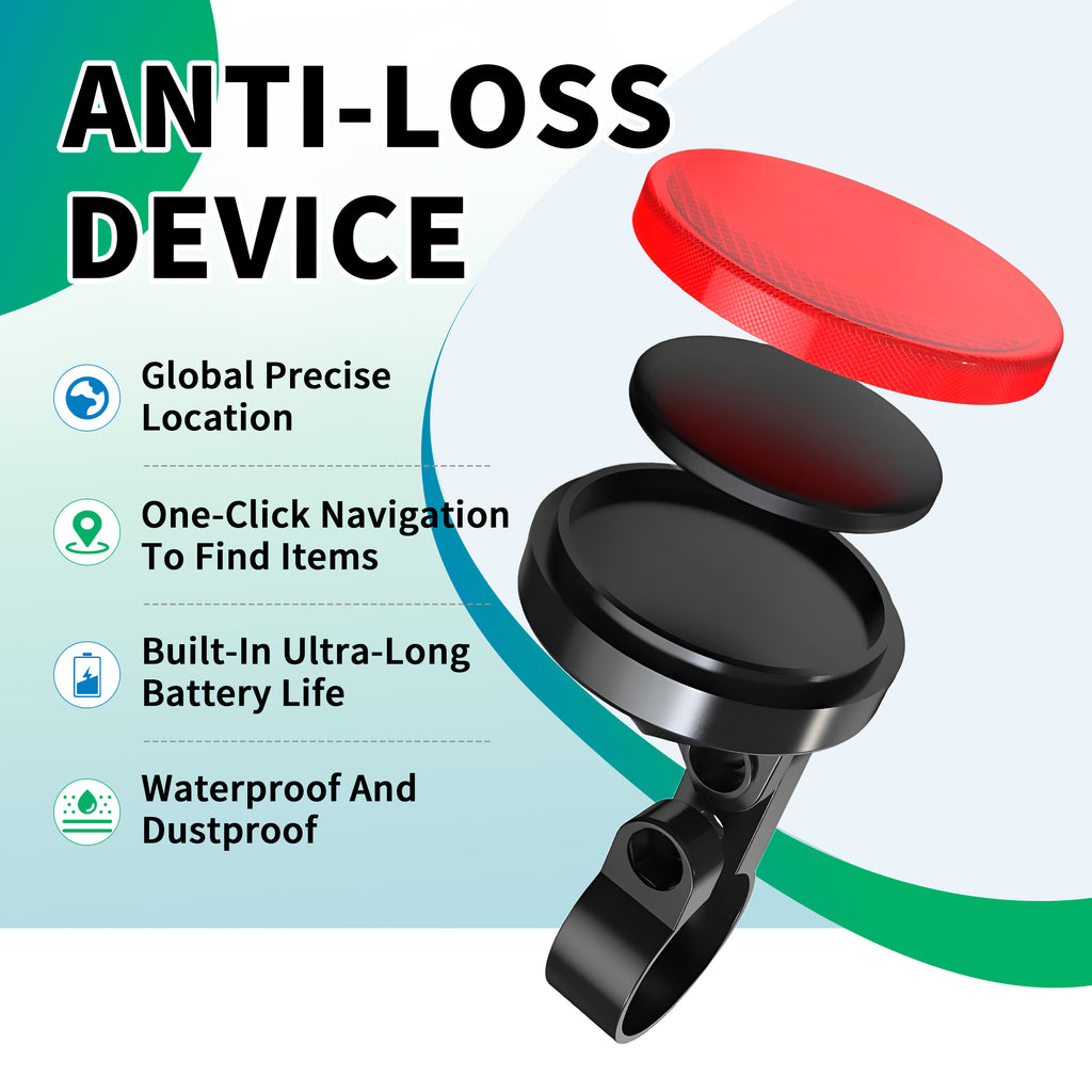 GEBIKE Smart Bike Rear Reflector with Apple Find My Tracking